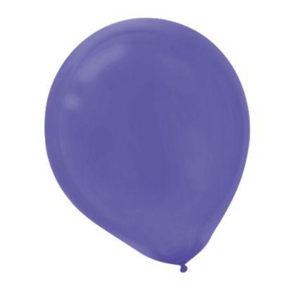 Picture of Amscan Latex Balloons, 12in, Purple, 72 Balloons Per Pack, Set Of 2 Packs