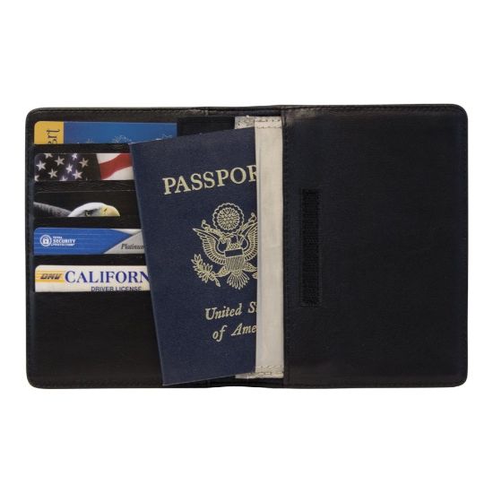 Picture of Mobile Edge I.D. Sentry Passport Wallet - Leather - Black