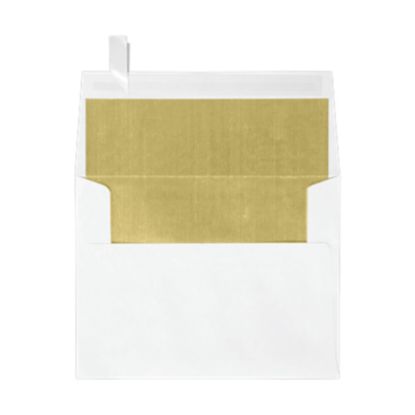 Picture of LUX Invitation Envelopes, A2, Peel & Press Closure, Gold/White, Pack Of 50