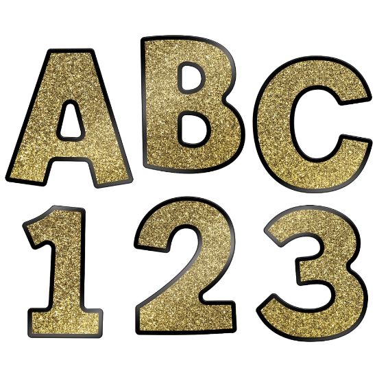 Picture of Carson-Dellosa Sparkle And Shine Glitter EZ Letters, Gold, Pack Of 219