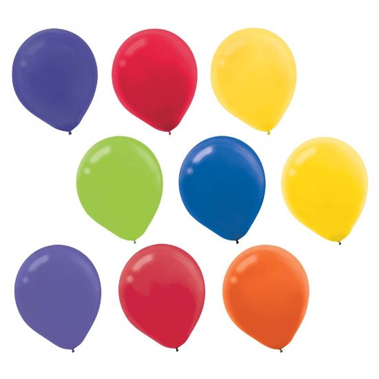 Picture of Amscan Latex Balloons, 12in, Assorted Colors, 72 Balloons Per Pack, Set Of 2 Packs