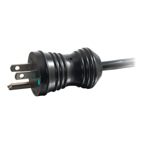 Picture of C2G 8ft 16 AWG Coiled Hospital Grade Power Cord (NEMA 5-15P to IEC320C13) - Black - For Computer, Monitor, Printer, Scanner - 125 V AC13 A - Black - 8 ft Cord Length C2G 8ft 16 AWG Coiled Hospital Grade Power Cord (NEMA 5-15P to IEC320C13) - Black