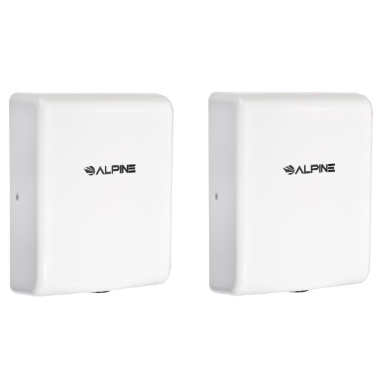 Picture of Alpine Industries Willow Commercial High-Speed Automatic Electric Hand Dryers, White, Pack Of 2 Dryers