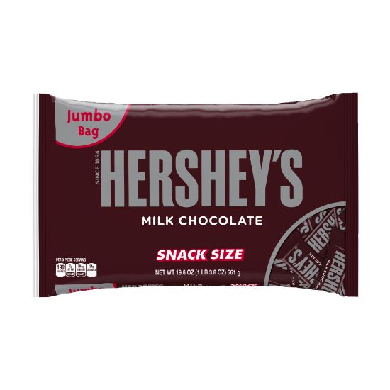 Picture of Hersheys Snack-Size Milk Chocolate Bars, 19.8 Oz Bag