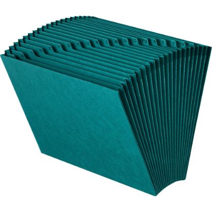 Picture of Smead Expanding File With 21 Pockets, 7/8in Expansion, Letter Size, Teal