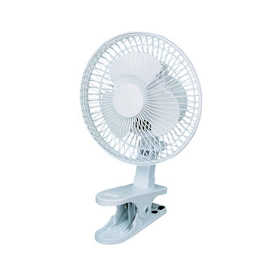 Picture of Optimus Personal Clip-On Fan, 9inH x 6inW x 6inD, White