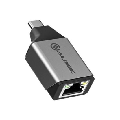 Picture of Alogic Ultra Mini USB-C to RJ45 Gigabit Ethernet Adapter - 1 Pack - 1 x Type C USB 3.2 (Gen 1) USB Male - 1 x RJ-45 Network Female - Space Gray