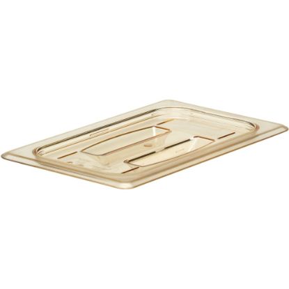 Picture of Cambro Camwear 1/4 H-Pan Food Pan Lids With Handles, Amber, Set Of 6 Lids