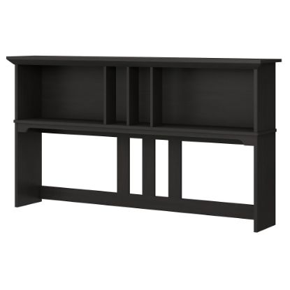 Picture of Bush Furniture Salinas 60inW L Shaped Desk Hutch, Vintage Black, Standard Delivery