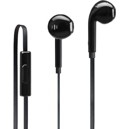 Picture of iStore Classic Fit Earbuds (Glossy Black) - Glossy Black - Mini-phone (3.5mm) - Wired - Earbud - 4.33 ft Cable