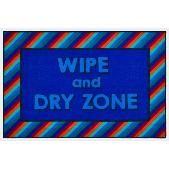 Picture of Carpets for Kids KID$Value Rugs Rainbow Striped Wipe & Dry  Activity Rug, 3ft x 4 1/2ft , Multicolor