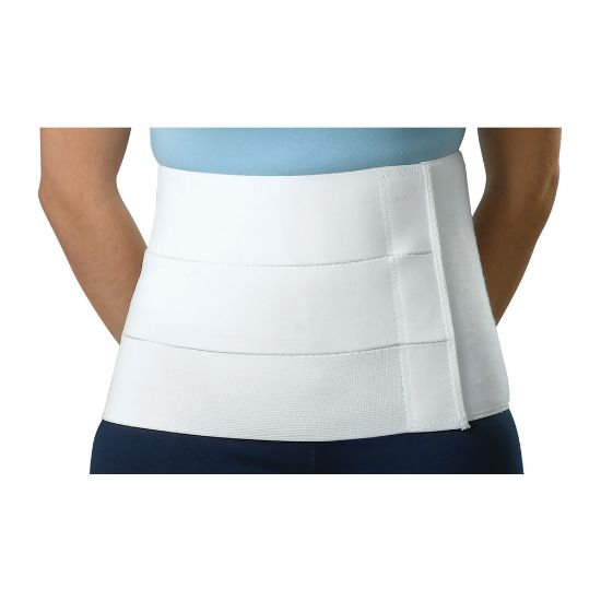 Picture of Medline Tri-Panel 9in Abdominal Binder, 46 - 64in, Large/XL, White