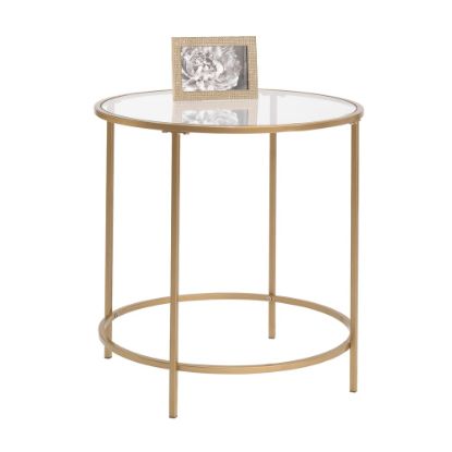 Picture of Sauder International Lux Round Side Table, Satin Gold