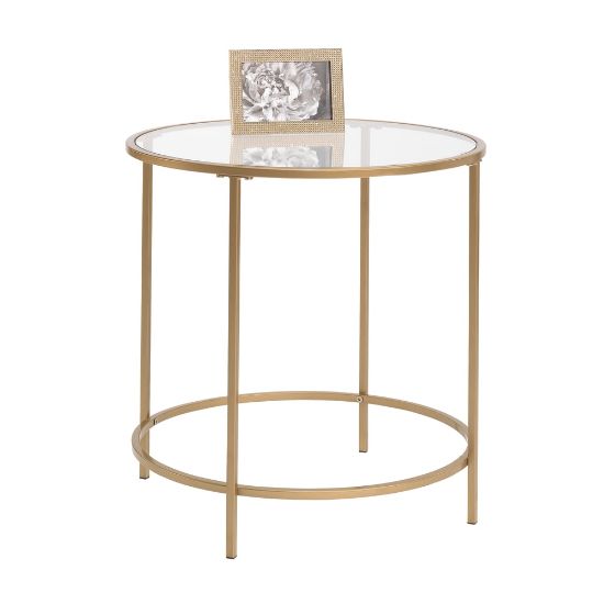 Picture of Sauder International Lux Round Side Table, Satin Gold