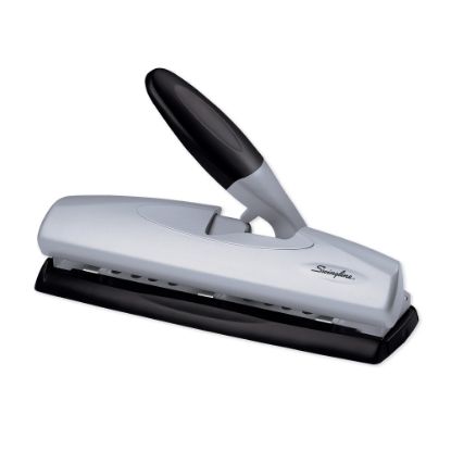 Picture of Swingline LightTouch High-Capacity Paper Punch, Black/Silver