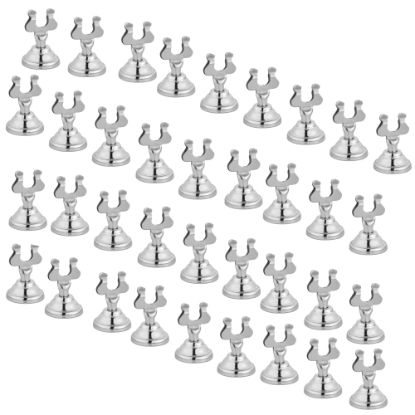 Picture of Alpine Place Card & Table Number Holders, 1in x 1-1/2in, Chrome, Pack Of 36 Holders