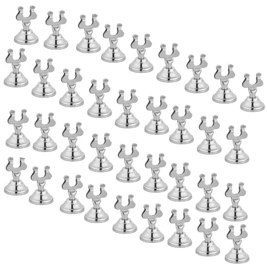 Picture of Alpine Place Card & Table Number Holders, 1in x 1-1/2in, Chrome, Pack Of 36 Holders