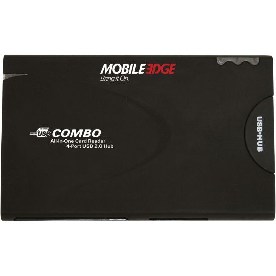 Picture of Mobile Edge All-In-One USB 2.0 Card Reader and 3-Port Hub - SmartMedia Card (SM), xD-Picture Card, Secure Digital (SD) Card, MultiMediaCard (MMC), Memory Stick, Memory Stick PRO Duo, Microdrive, CompactFlash Type I, CompactFlash Type II - USB