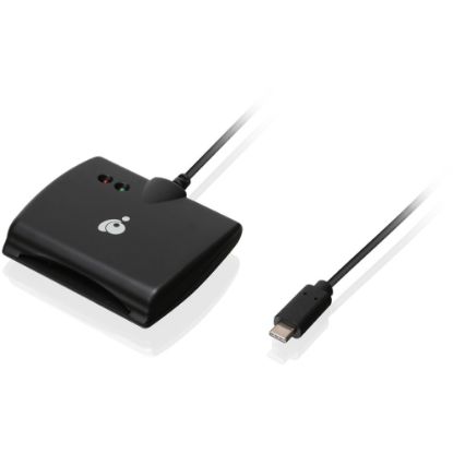 Picture of IOGEAR USB-C Smart Card Reader (TAA compliant) - Contact - Cable - USB Type C - Black - TAA Compliant