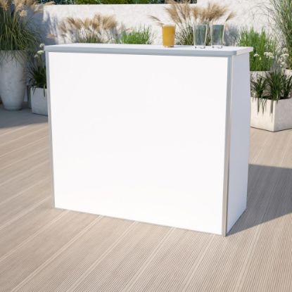 Picture of Flash Furniture Laminate Foldable Bar, White