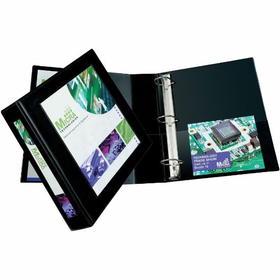 Picture of Avery Frame View Heavy-Duty 3-Ring Binder With Locking One-Touch EZD Rings, 2in D-Rings, Black