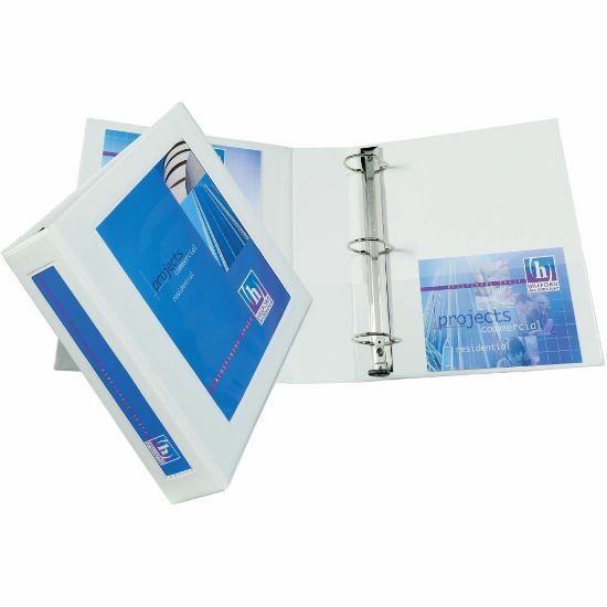 Picture of Avery Frame View Heavy-Duty 3-Ring Binder With Locking One-Touch EZD Rings, 2in D-Rings, White