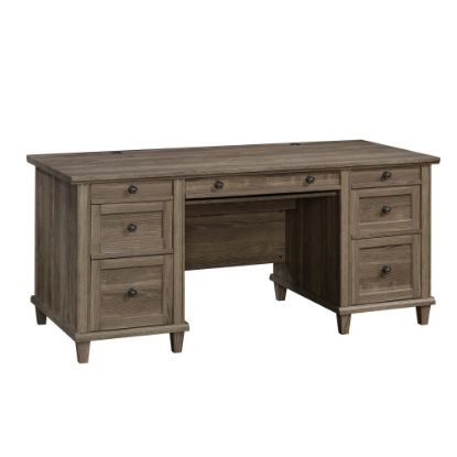 Picture of Sauder Hammond 68inW Executive Computer Desk, Emery Oak