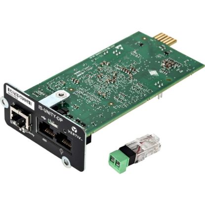 Picture of Vertiv Liebert IntelliSlot Unity-DP-Network Card - Remote Monitoring|Dual Protocol - Data Center Monitoring| Adapter| 10Mb LAN/100Mb LAN| RS-485 SNMP Modbus BACnet| Micro-USB Port