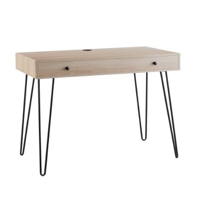 Picture of Realspace Callay 42inW Writing Desk, Blonde Oak/Black