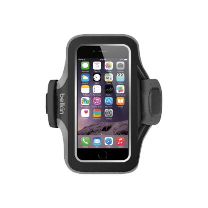 Picture of Belkin Slim-Fit Plus Armband - Arm pack for cell phone - neoprene, Lycra - blacktop