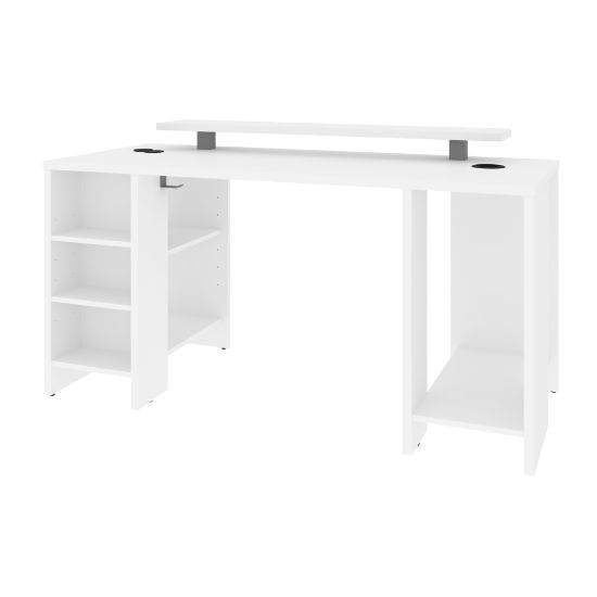 Picture of Bestar Electra 60inW Gaming Computer Desk, White