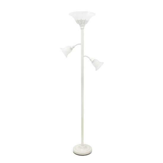 Picture of Elegant Designs 3-Light Floor Lamp, 71inH, White