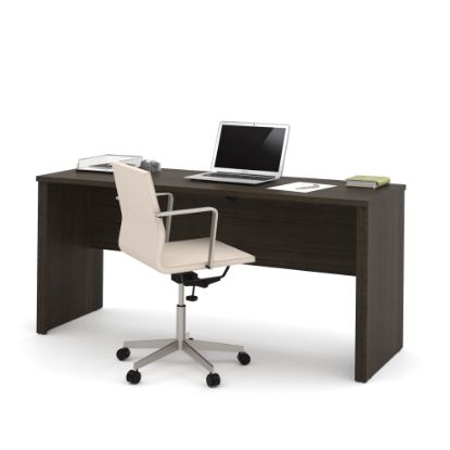 Picture of Bestar Embassy 66inW Narrow Computer Desk Shell, Dark Chocolate