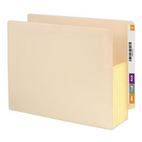 Picture of Smead Manila File Pocket With Reinforced Tab, Letter Size, 5 1/4in Expansion, Box Of 10