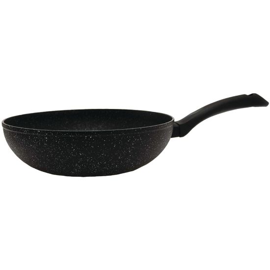 Picture of The Rock 10in Stir Fry Pan - Cooking, Frying - Dishwasher Safe - Oven Safe - 11in Frying Pan - Black - Bakelite, Aluminum Body - 1