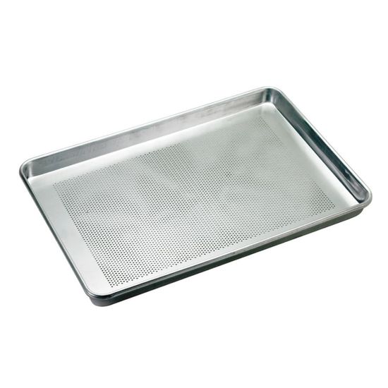 Picture of Hoffman Browne Aluminum Sheet Pans, 13in x 18in x 1in, Silver, Case Of 12 Pans