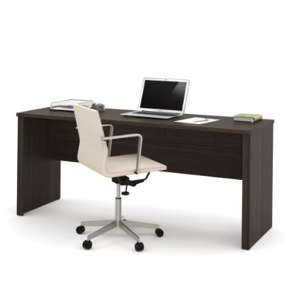 Picture of Bestar Embassy 72inW Narrow Computer Desk Shell, Dark Chocolate