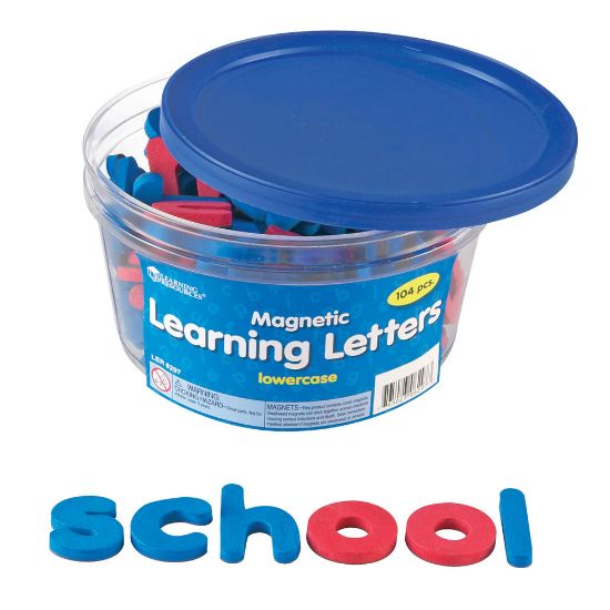 Picture of Learning Resources Foam Magnetic Lowercase Letters, Red/Blue, Pack Of 104