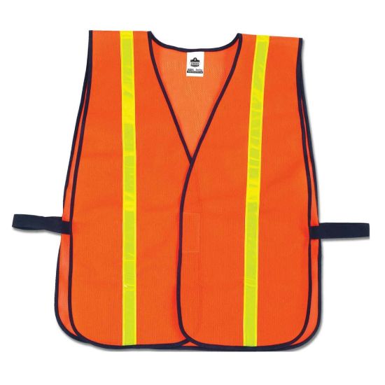 Picture of Ergodyne GloWear Safety Vest, Hi-Gloss Non-Certified, Orange, 8040HL