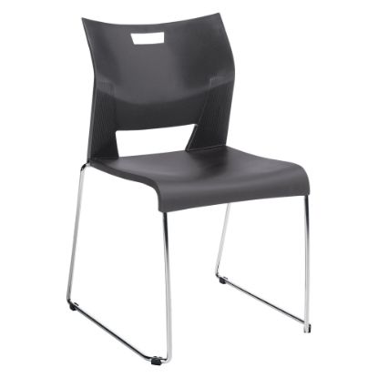 Picture of Global Duet Stacking Chair, 33 1/4inH x 20 1/2inW x 23inD, Platinum/Chrome