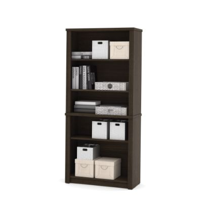 Picture of Bestar Embassy 67inH 5-Shelf Bookcase, Dark Chocolate