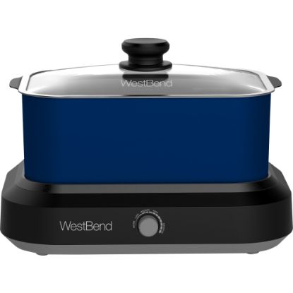 Picture of West Bend 5-Quart Oblong Slow Cooker, Blue