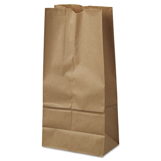 Picture of General Paper Grocery Bags, #16, 40 Lb, 16inH x 7 3/4inW x 4 13/16inD, Kraft, Pack Of 500 Bags