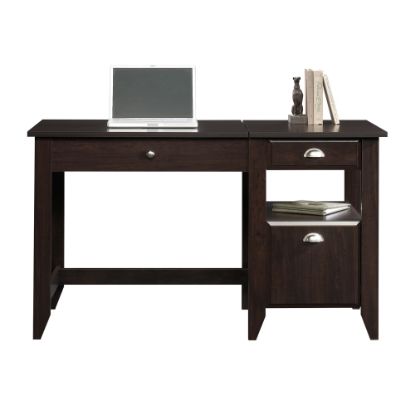 Picture of Sauder Shoal Creek 53inW Adjustable Height Standing Desk, Jamocha Wood