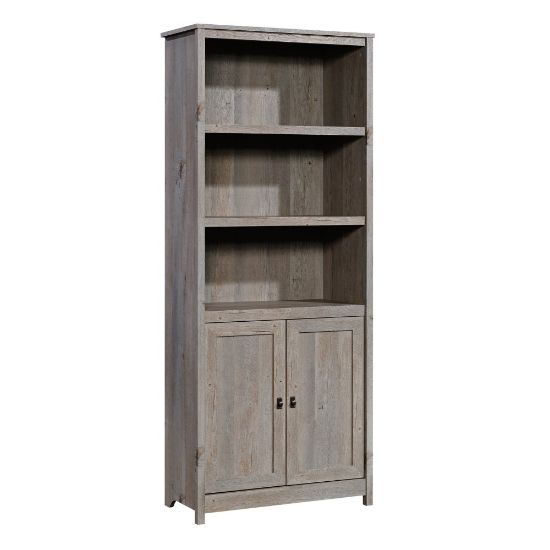 Picture of Sauder Cottage Road 72inH 5-Shelf Library With Doors, Mystic Oak