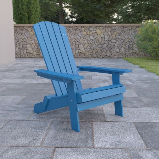 Picture of Flash Furniture Charlestown Folding Adirondack Chair, Blue