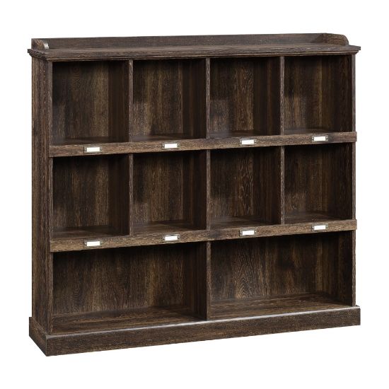 Picture of Sauder Barrister Lane 48inH 10-Cube Storage Bookcase, Iron Oak