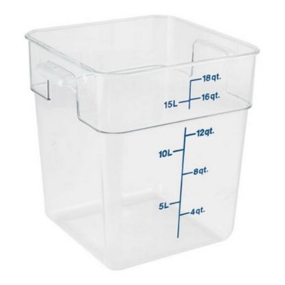 Picture of Cambro CamSquare Food Storage Container, 18 Qt, Clear