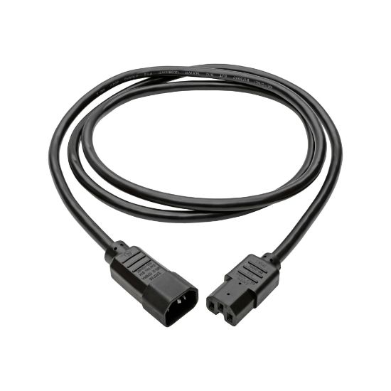 Picture of Eaton Tripp Lite Series Power Cord C14 to C15 - Heavy-Duty, 15A, 250V, 14 AWG, 10 ft. (3.05 m), Black - Power cable - IEC 60320 C15 to IEC 60320 C14 - AC 100-250 V - 10 ft - black