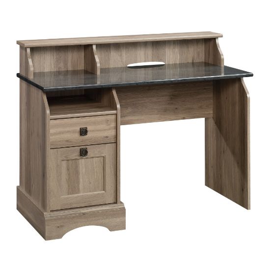 Picture of Sauder Graham Hill 47inW Computer Desk With Hutch, Salt Oak